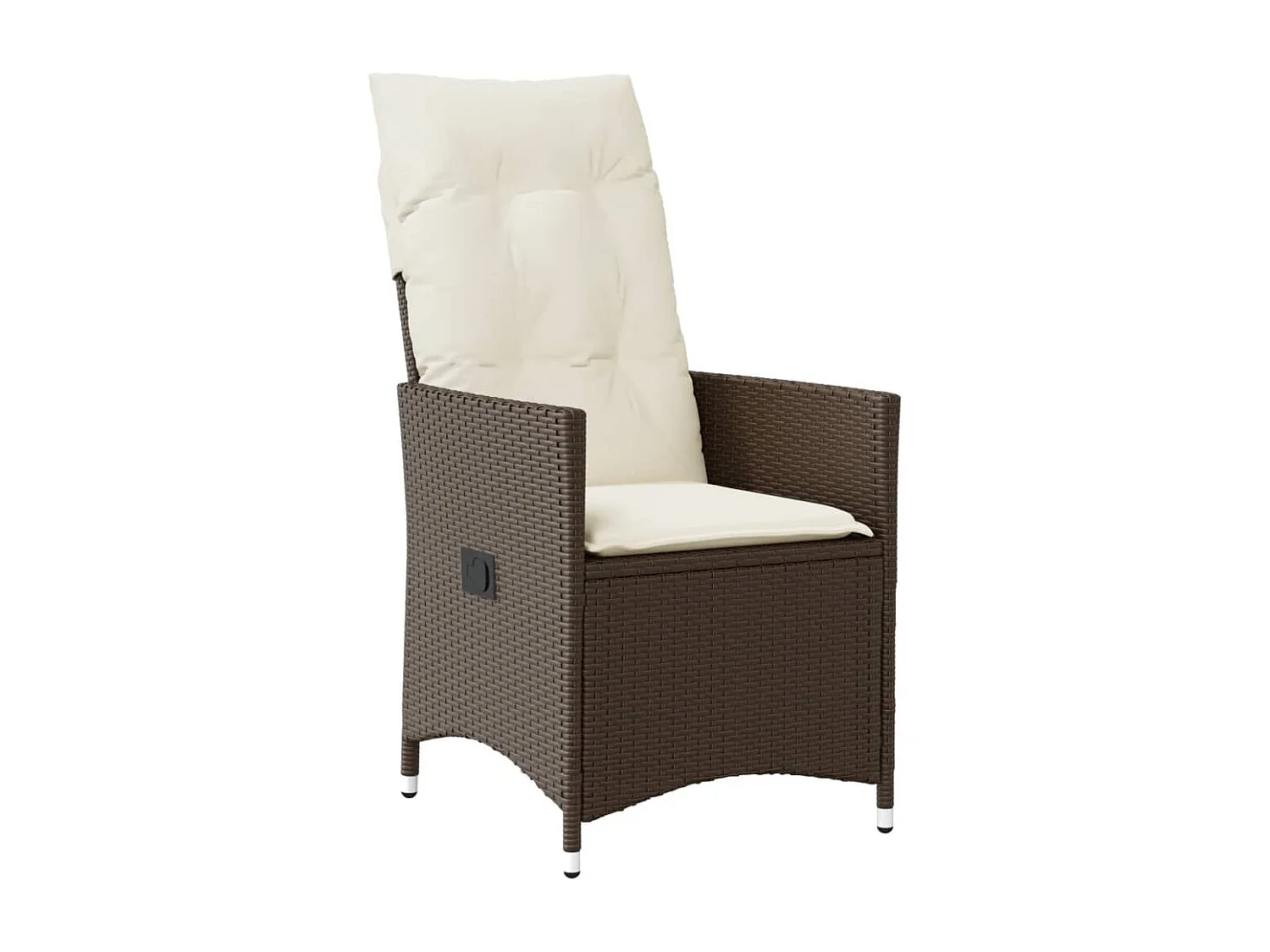 3 pcs conjunto bistrô com almofadões vime PE castanho PT220998