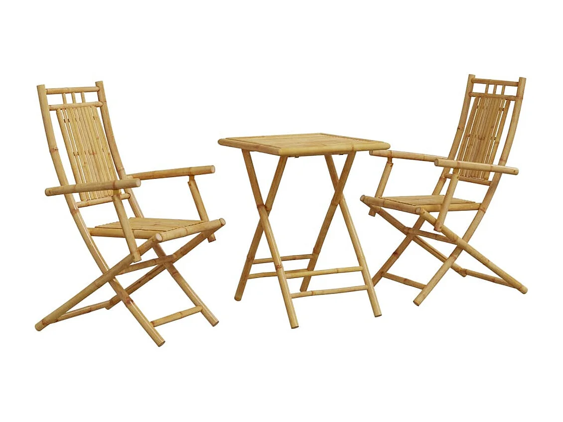 Ensemble de bistro 3 pcs bambou FR67069