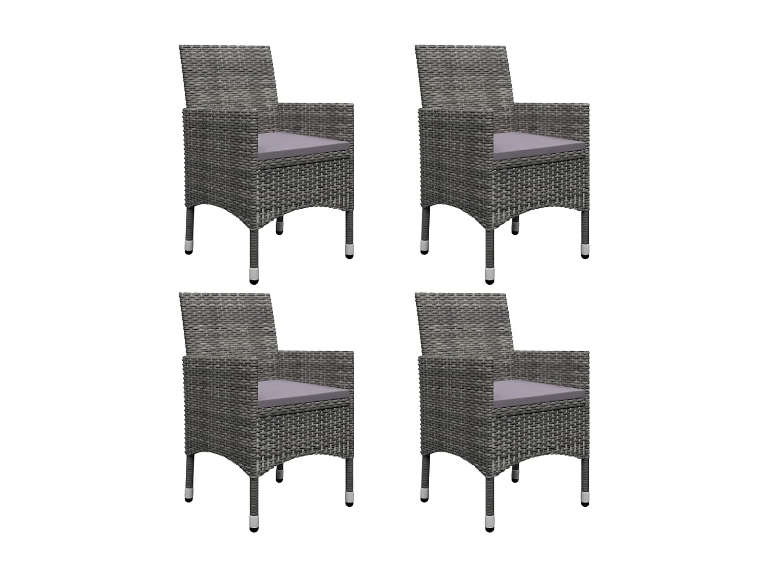 Ensemble de salle à manger de jardin 5 pcs Gris FR30082
