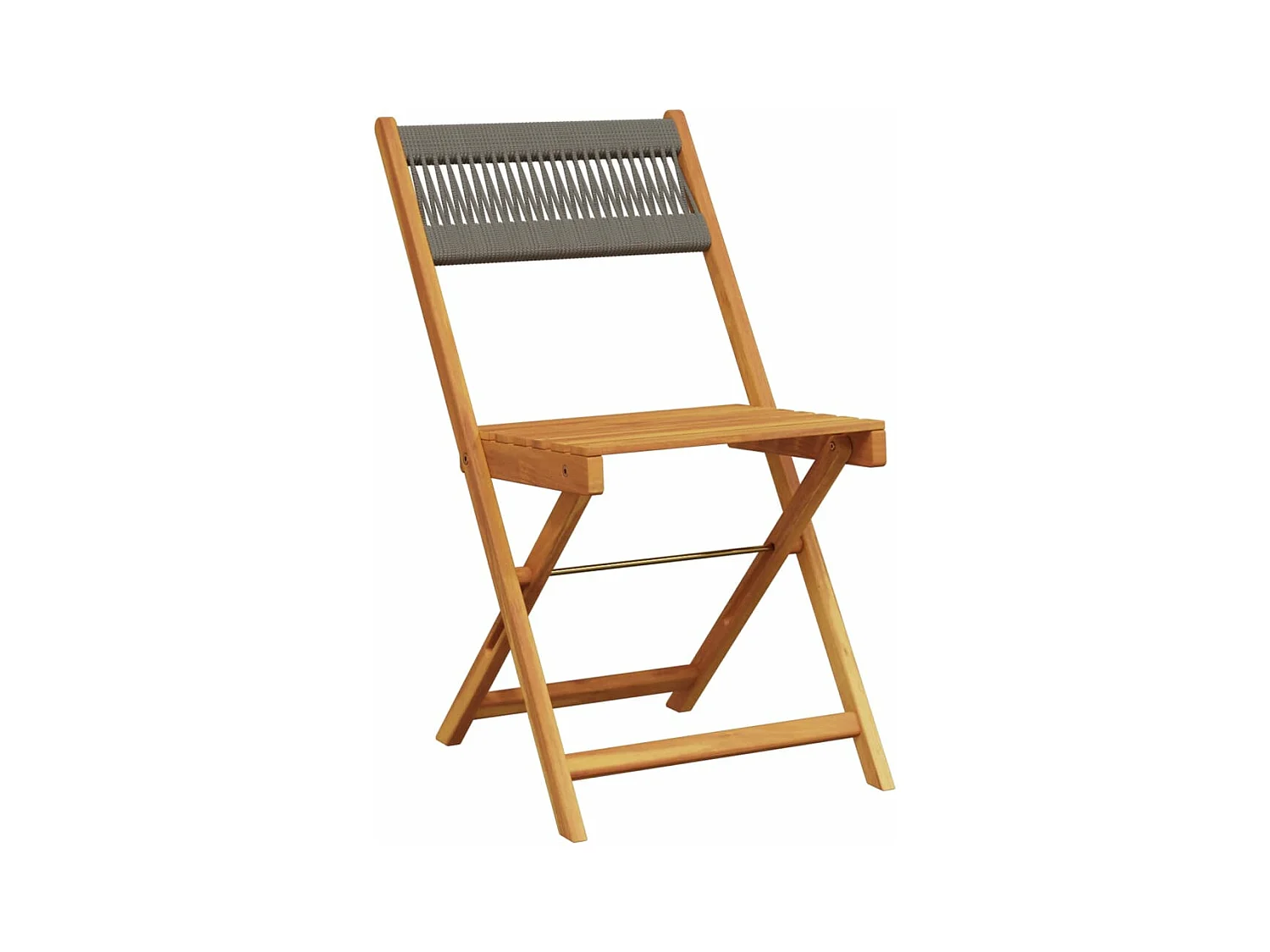 Ensemble de bistro 3 pcs gris polypropylène et bois massif FR47487