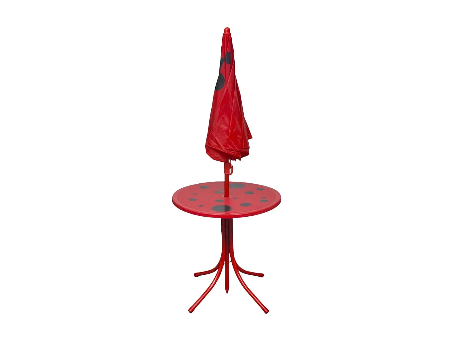 Jeu de bistro avec parasol pour enfants 3 pcs Rouge FR85688