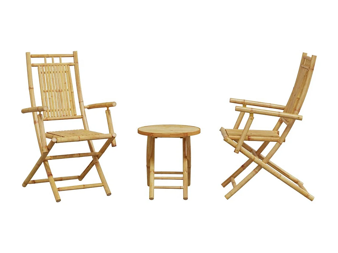3 pcs conjunto de bistrô em bambu PT404551