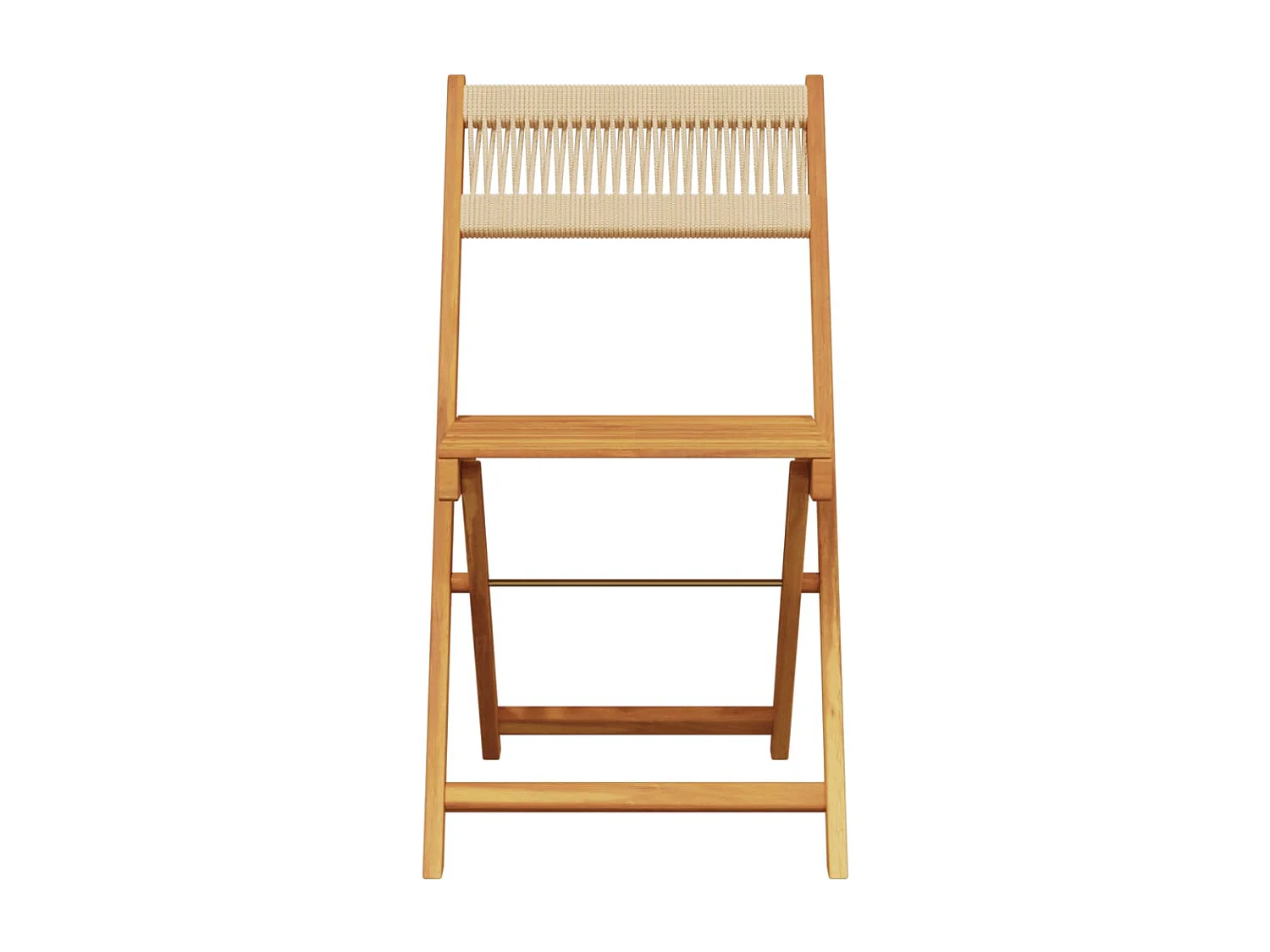 3-delige Bistroset polypropeen en massief hout beige BE203964