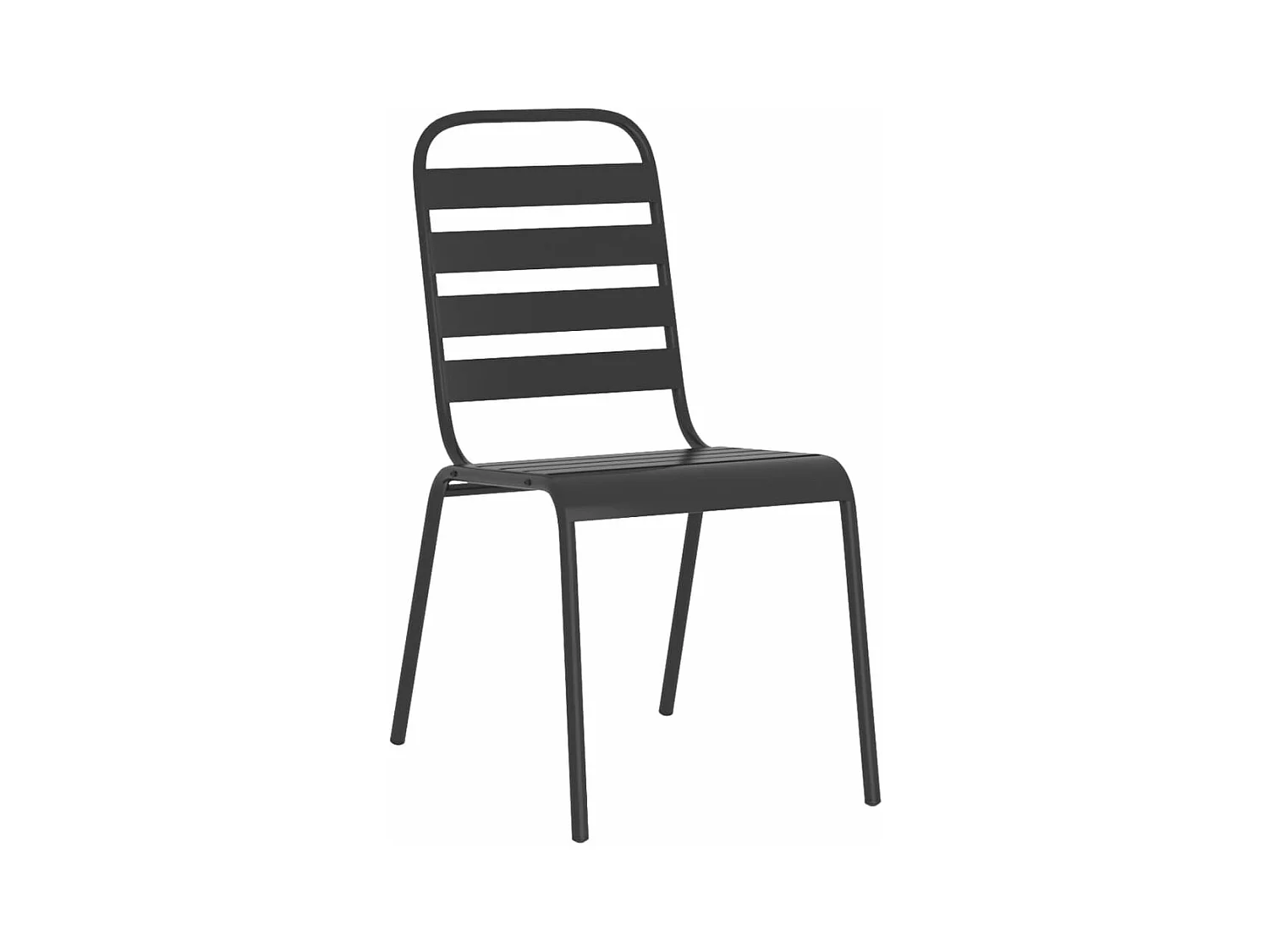 Juego de comedor de jardín 5 piezas acero gris antracita ES395555