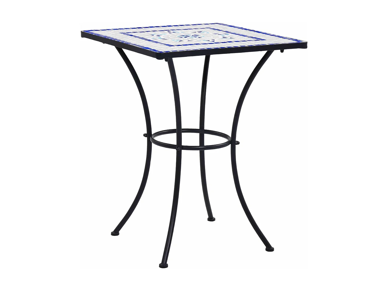 Mobilier de bistro 3 pcs mosaïque Carreau céramique Bleu Blanc FR71144