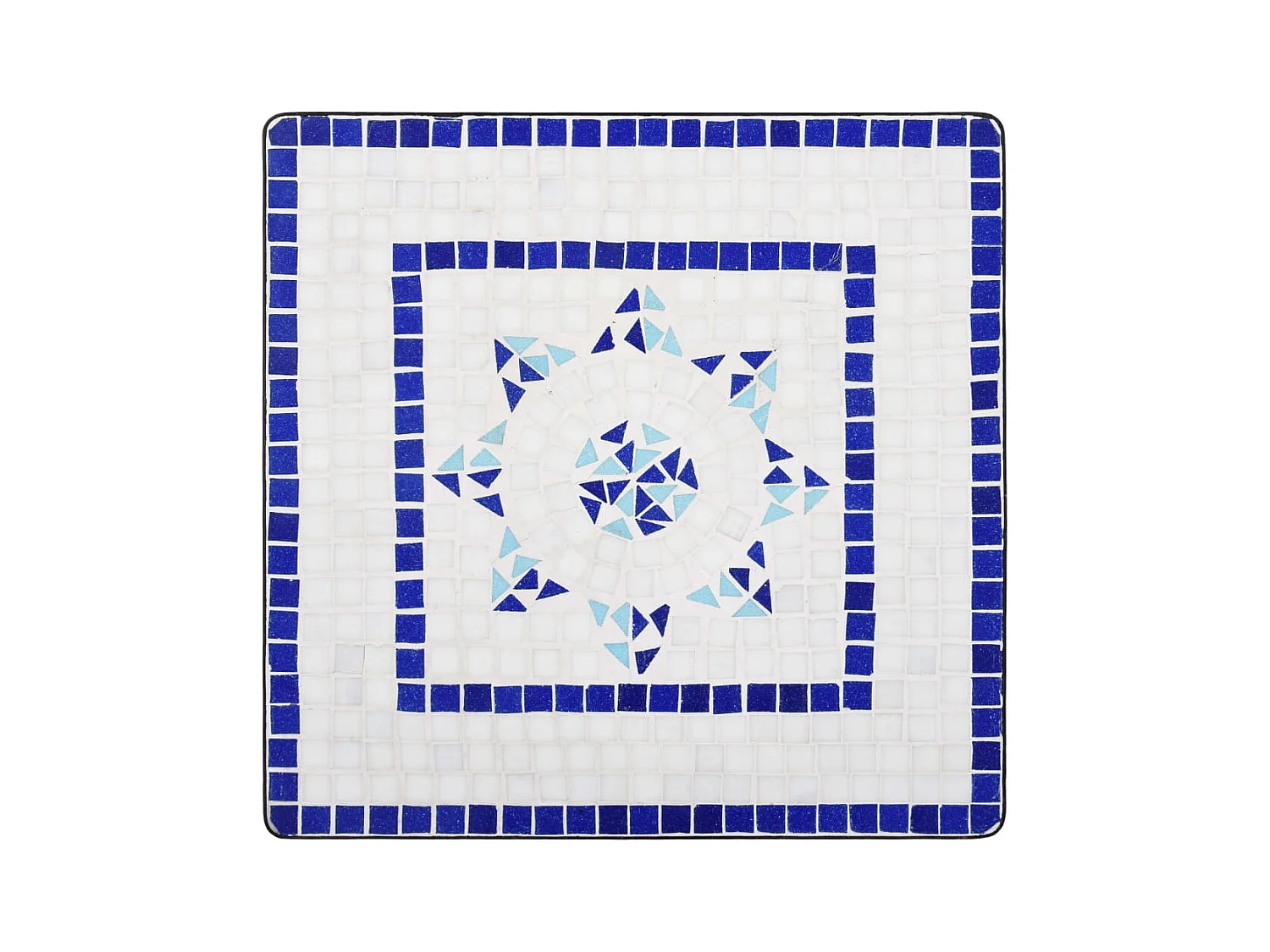 Mobilier de bistro 3 pcs mosaïque Carreau céramique Bleu Blanc FR71144