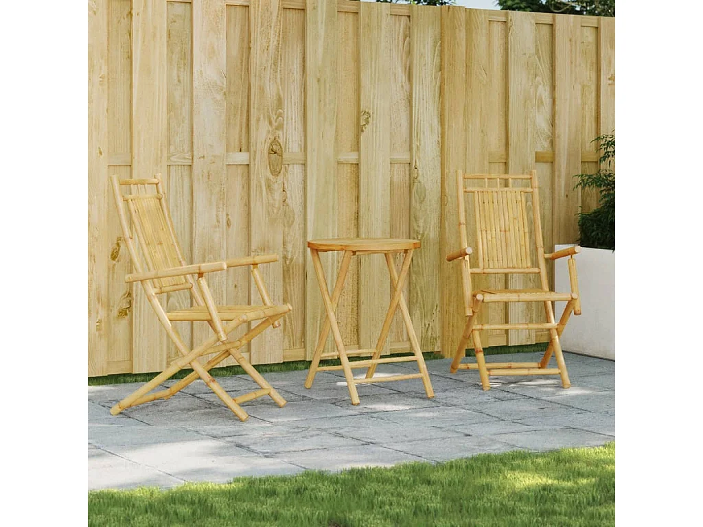 Ensemble de bistro 3 pcs bambou FR29021