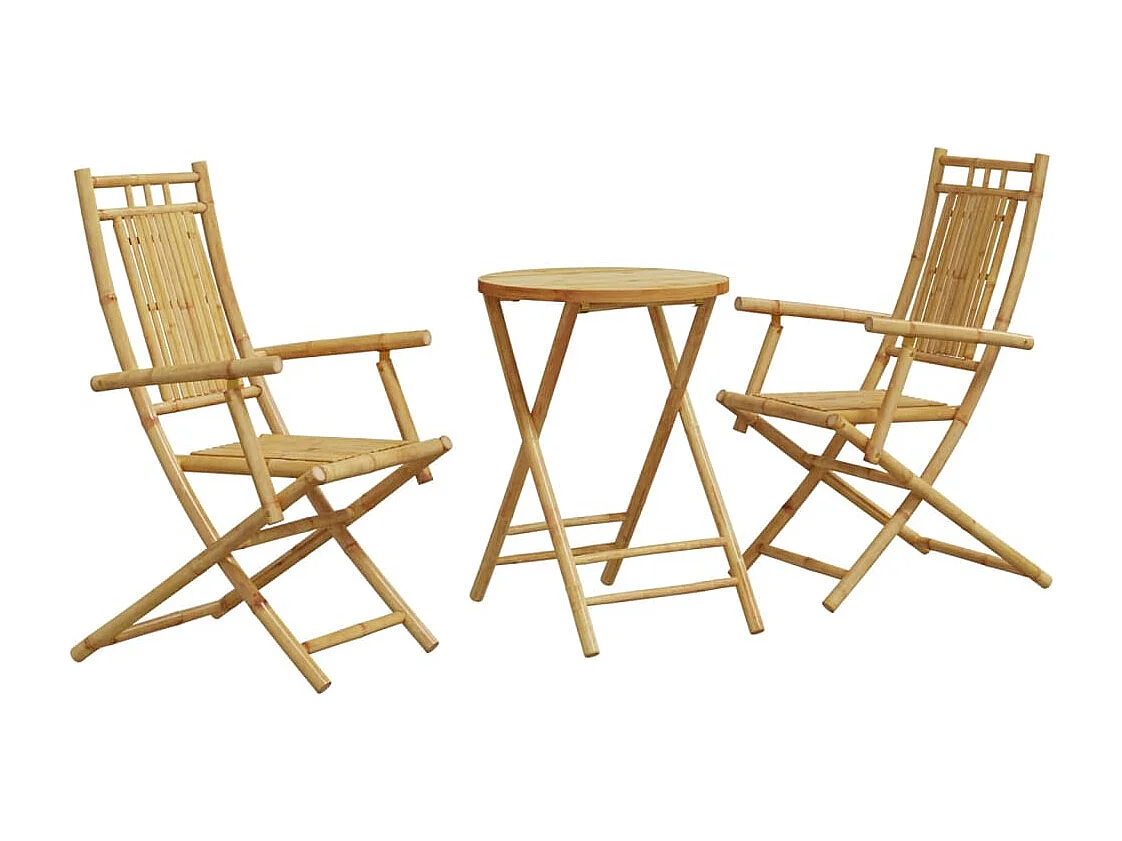 Ensemble de bistro 3 pcs bambou FR29021