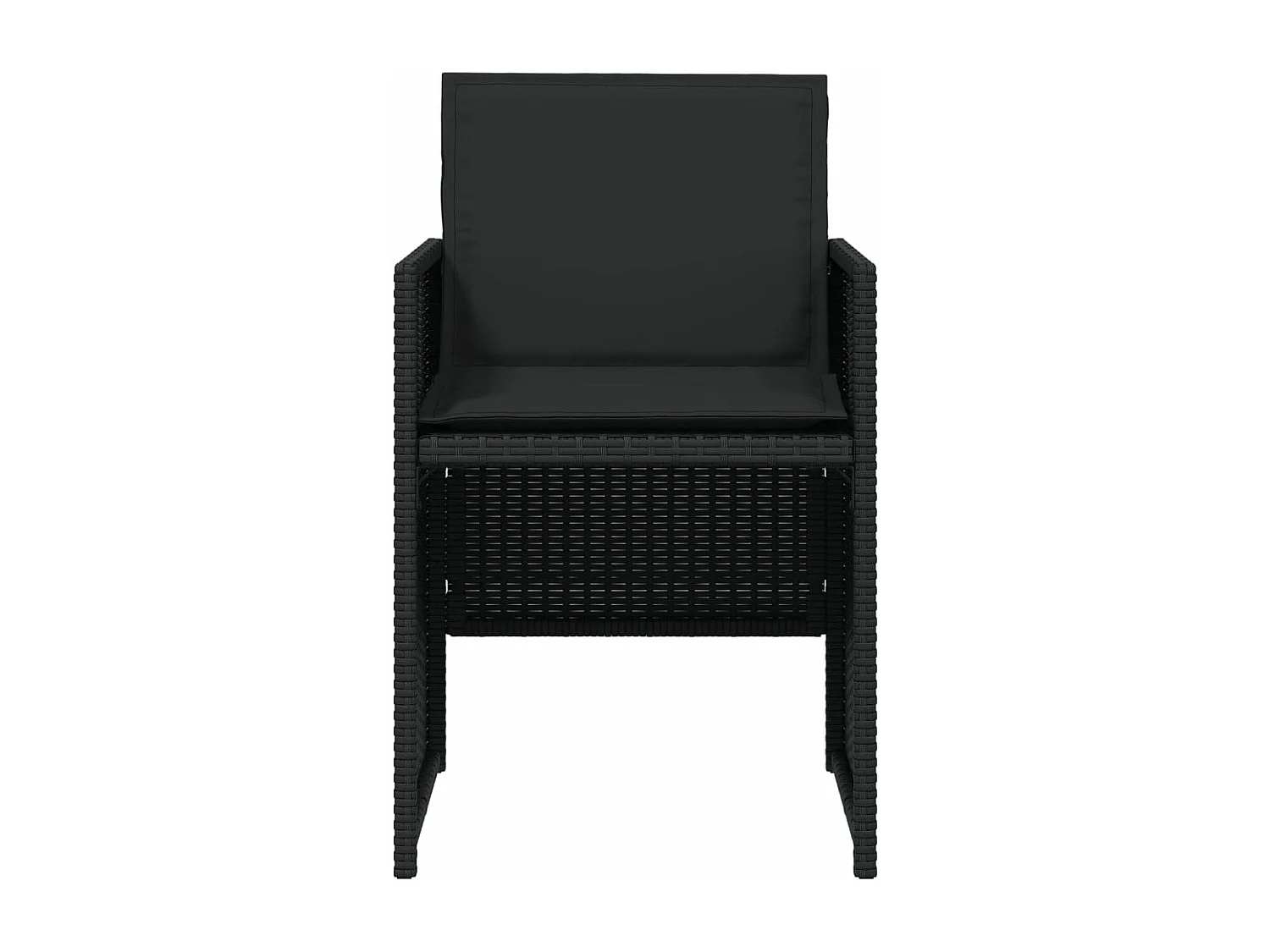 Set de muebles jardín 5 pzas con cojines ratán sintético negro ES904770