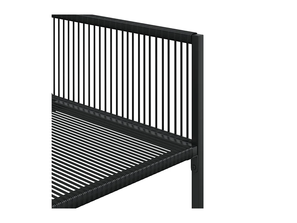 Ensemble à manger de jardin 5 pcs Noir Résine tressée FR20903