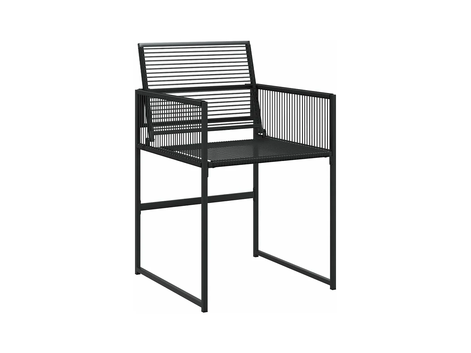 Ensemble à manger de jardin 5 pcs Noir Résine tressée FR20903
