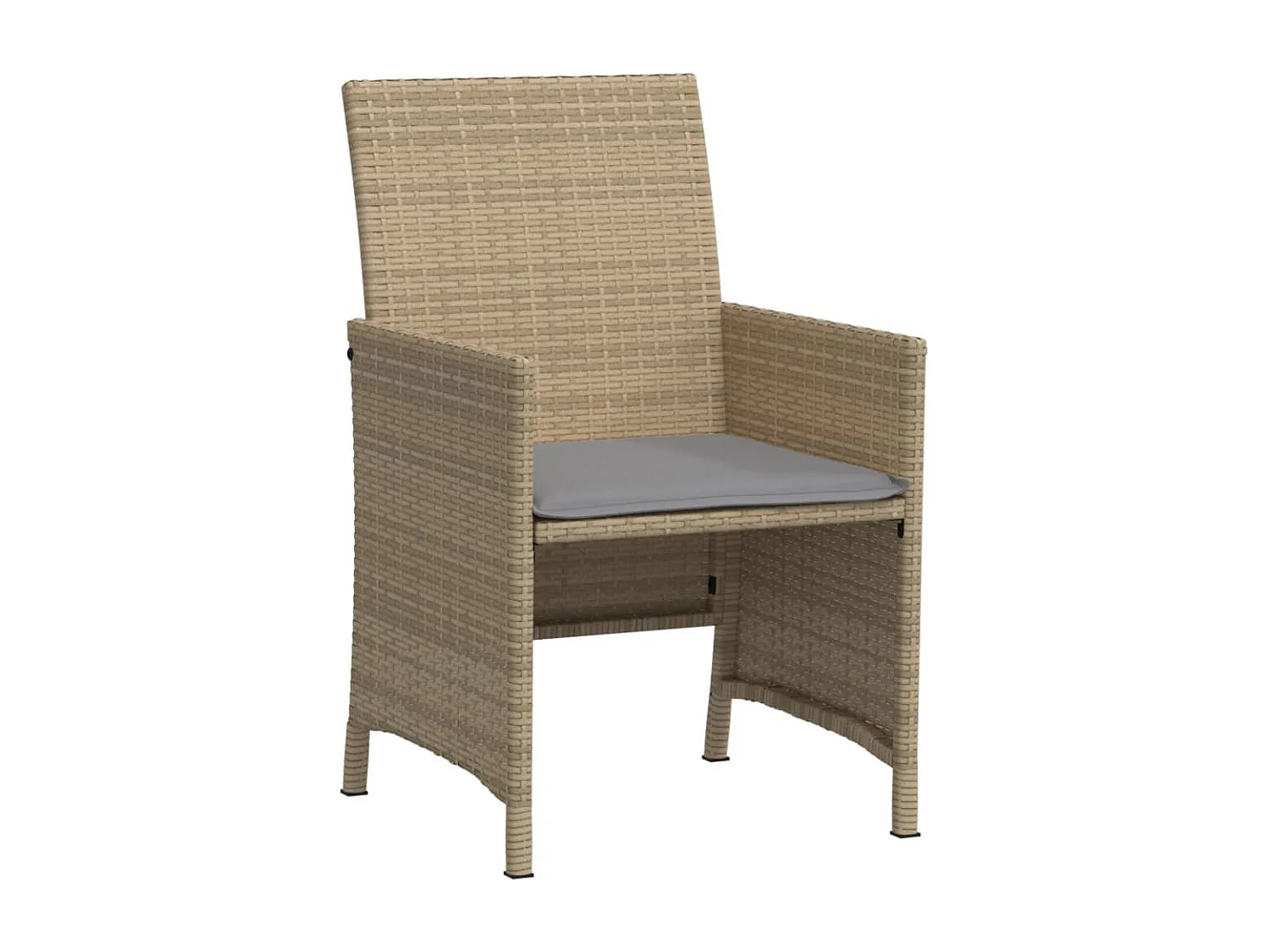 Ensemble de bistro 3 pcs coussins mélange beige résine tressée FR63564