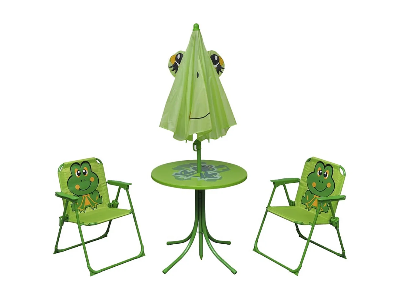 Jeu de bistro avec parasol pour enfants 3 pcs Vert FR34570