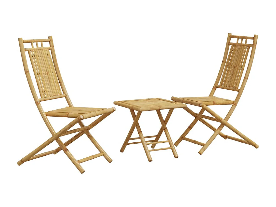 Ensemble de bistro 3 pcs bambou FR68653