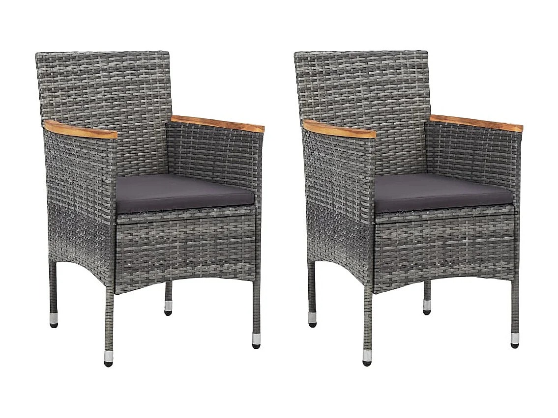 Ensemble de salle à manger de jardin 5 pcs Gris FR34716