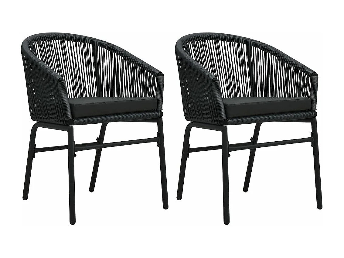 Ensemble de salle à manger de jardin 3 pcs Noir FR74645