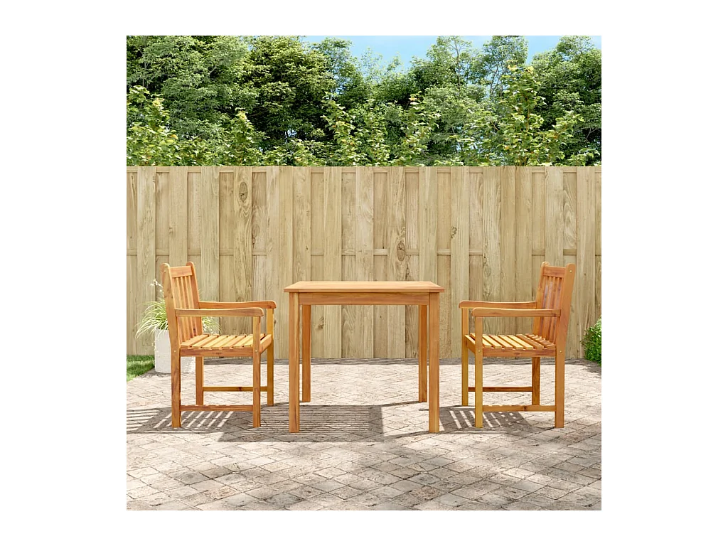 Ensemble à manger de jardin 3 pcs Bois d'acacia solide FR38451
