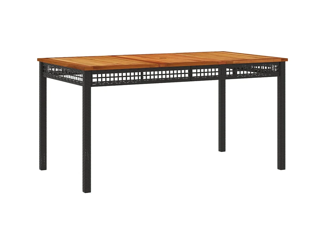 5-delige Tuinset met kussens poly rattan zwart BE707587