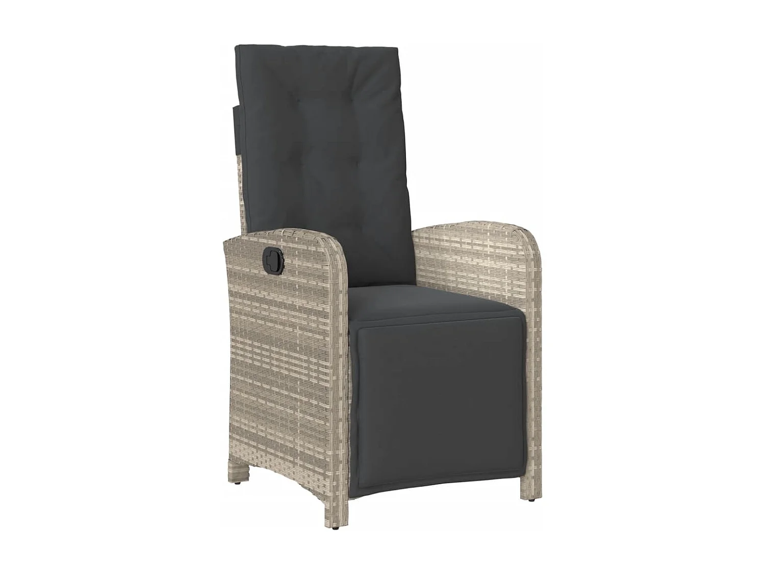 Ensemble de bistro 3 pcs et coussins gris clair résine tressée FR85030