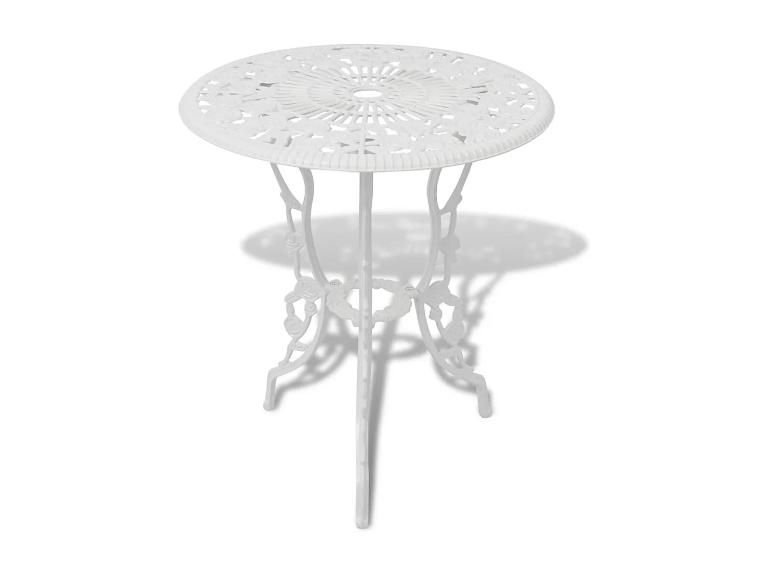 Jeu de bistro 3 pcs Aluminium coulé Blanc FR32591