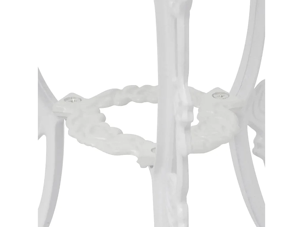 Jeu de bistro 3 pcs Aluminium coulé Blanc FR32591