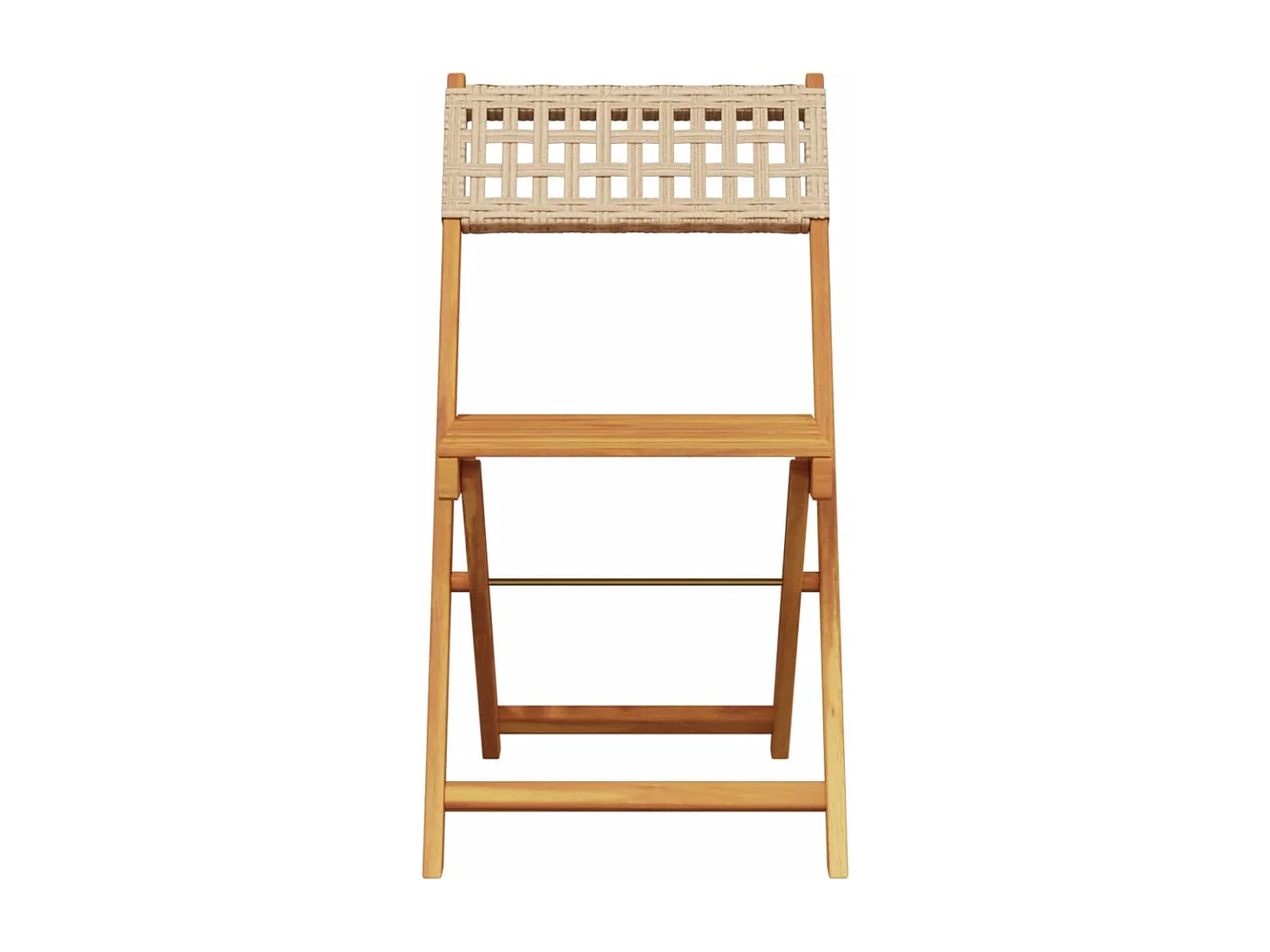 Ensemble de bistro 3 pcs beige résine tressée et bois massif FR72866