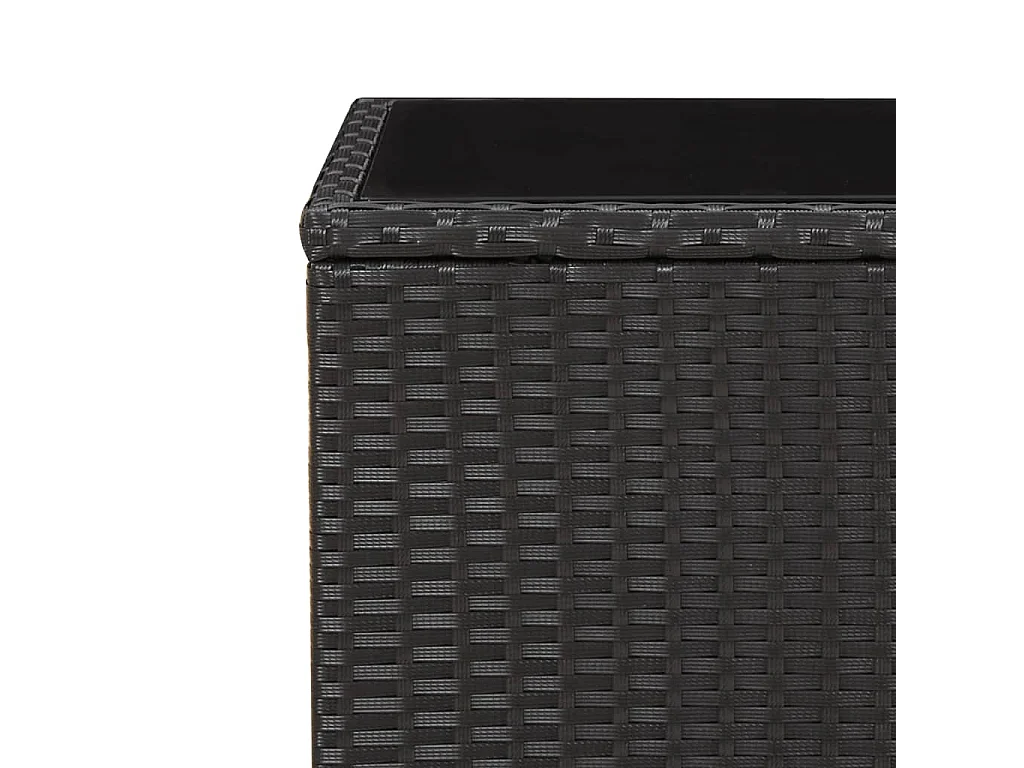 Ensemble à manger de jardin avec coussins 3 pcs Noir FR59530