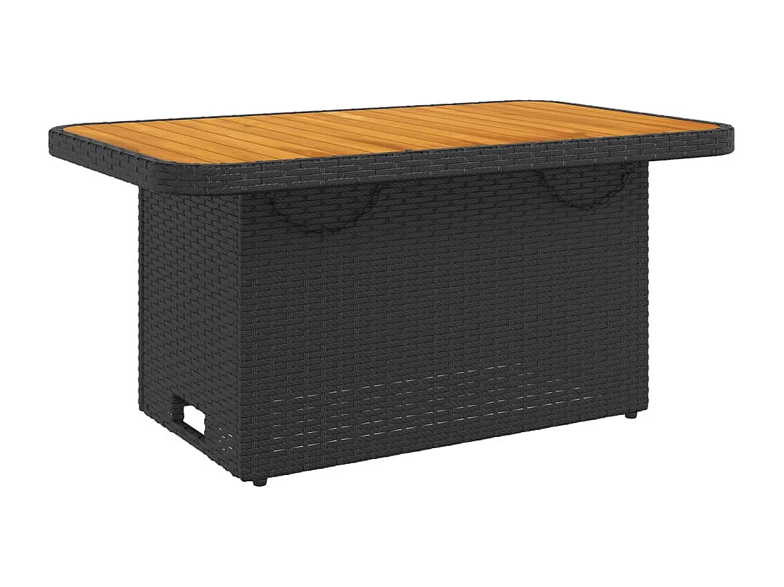 Ensemble à manger de jardin coussins 2pcs noir résine tressée FR91911