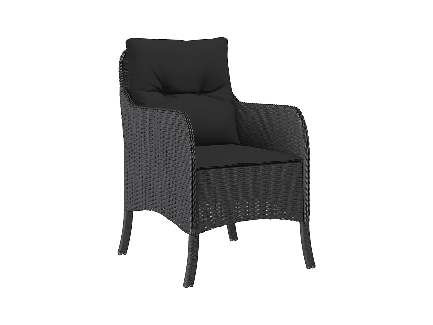 Ensemble à manger de jardin avec coussins 3 pcs Noir FR54272