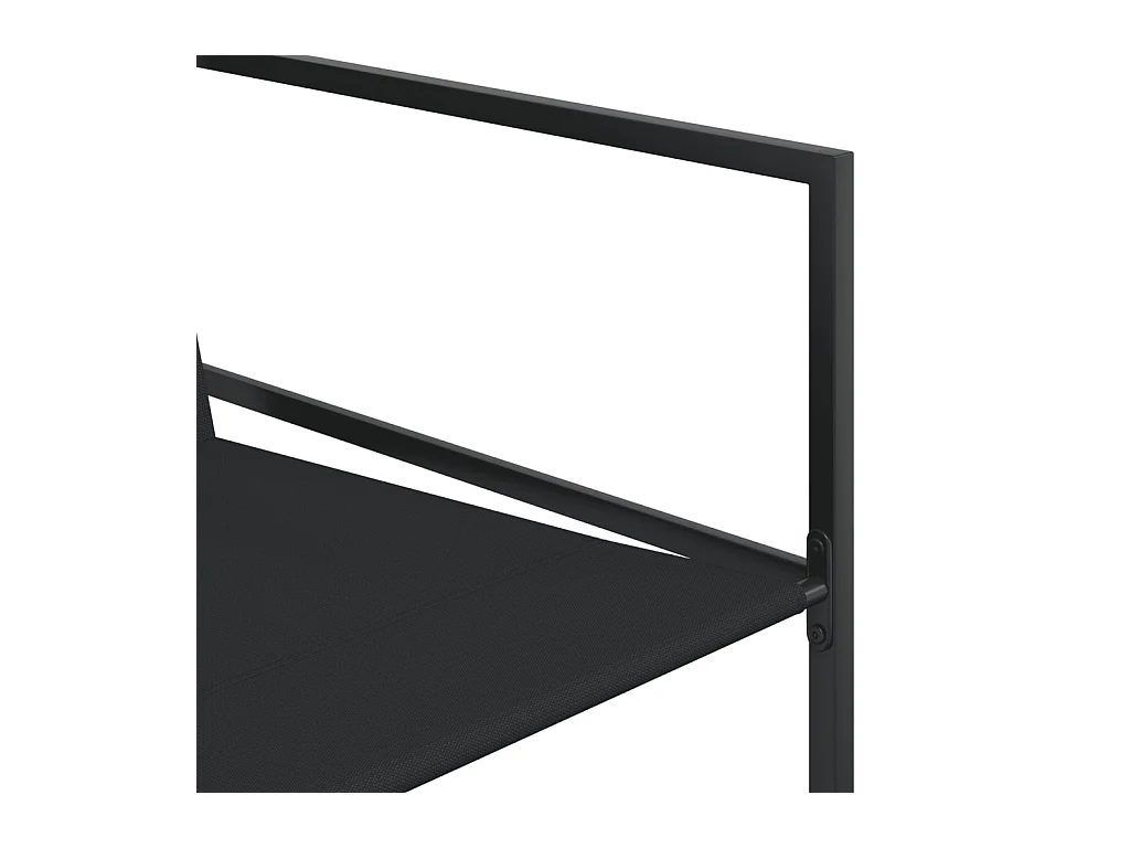 Ensemble à manger de jardin 5 pcs noir textilène FR51994