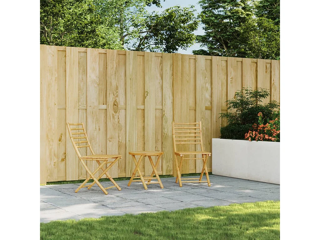 Ensemble de bistro 3 pcs bambou FR97477