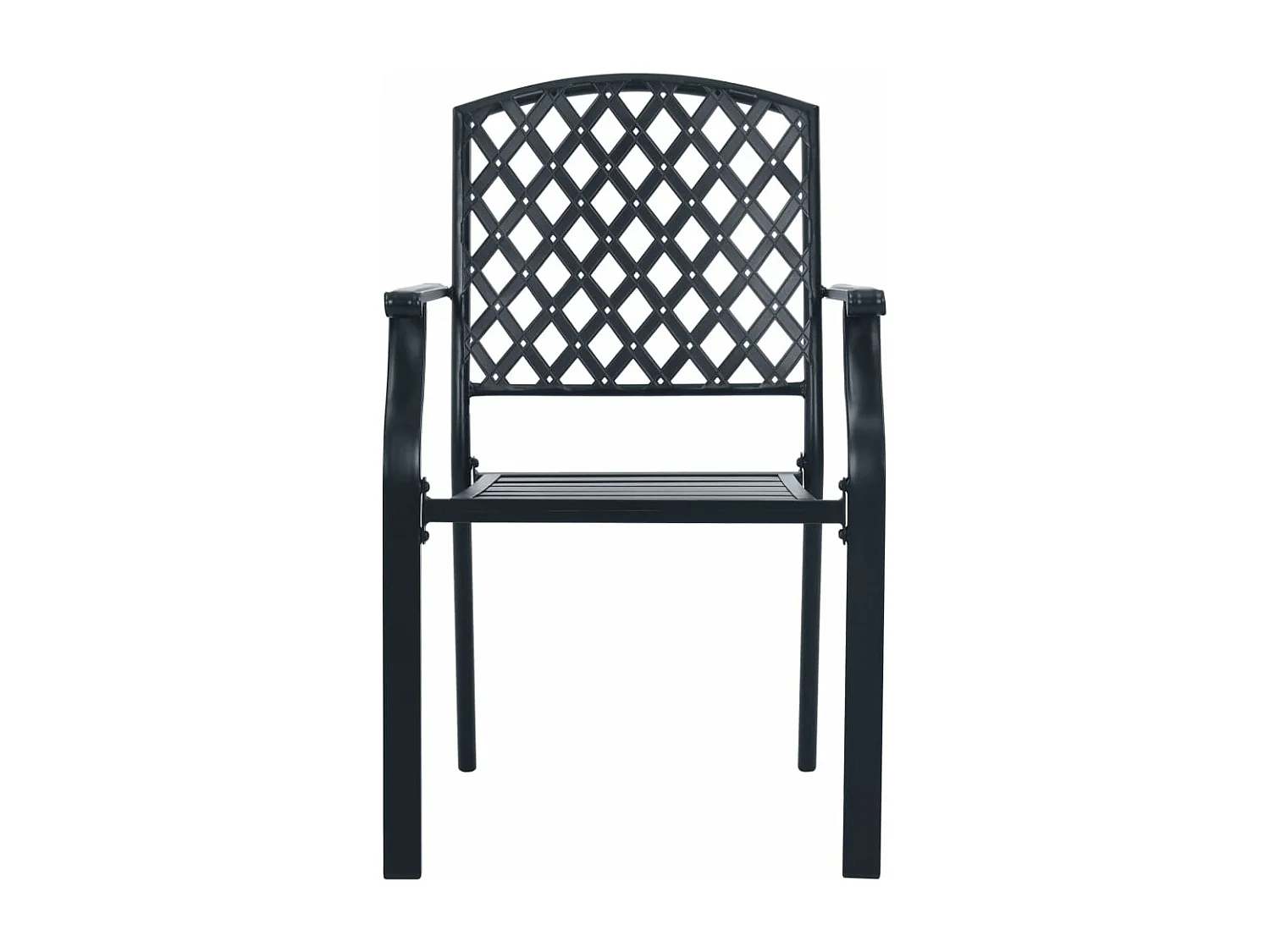 Cadeiras de jardim encastrar 3 pcs aço revestido a pó antracite PT783644