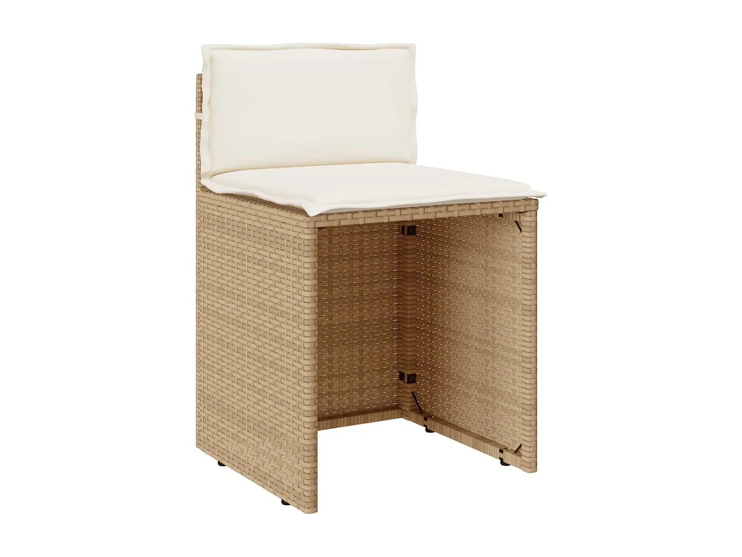 Ensemble de bistro 3 pcs avec coussins beige résine tressée FR92586