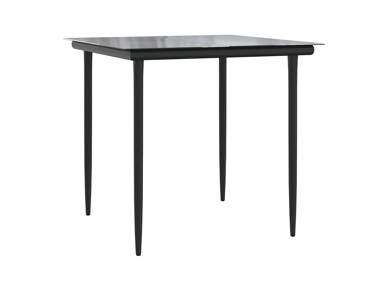 Ensemble à manger de jardin coussins 5pcs Noir Résine tressée FR96059