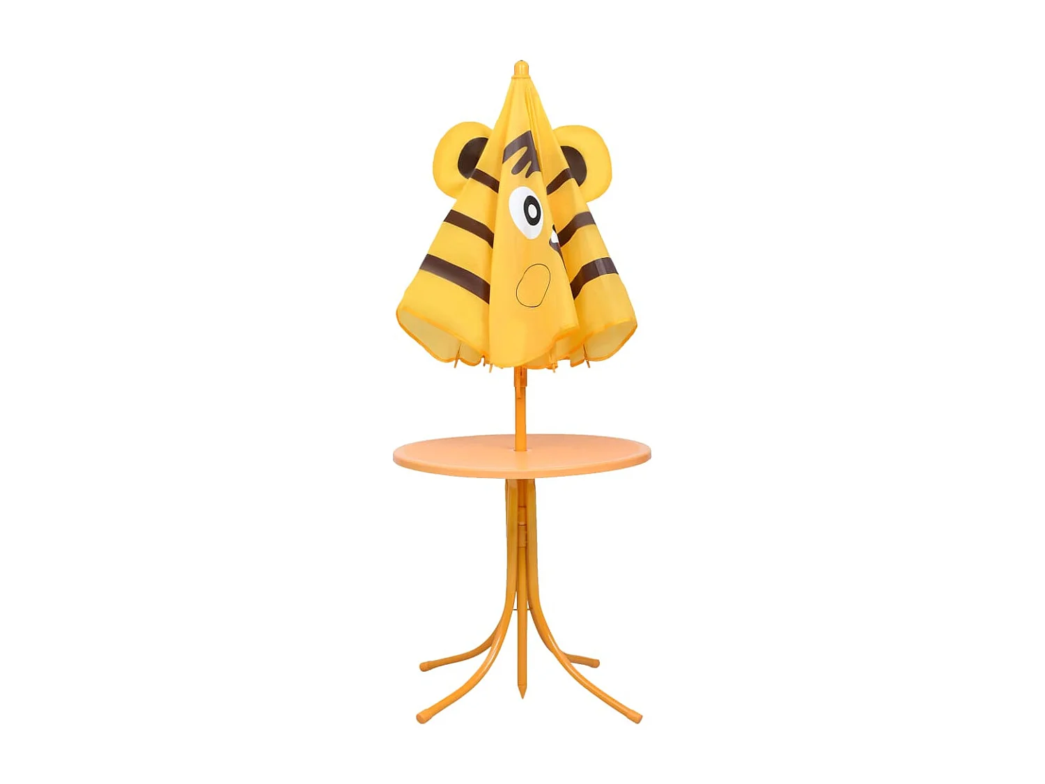 Jeu de bistro avec parasol pour enfants 3 pcs Jaune FR70296