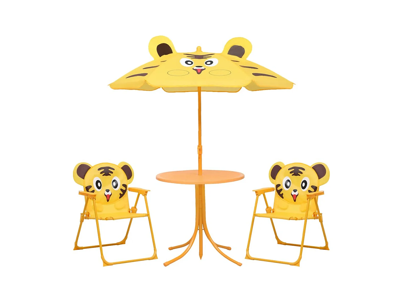 Jeu de bistro avec parasol pour enfants 3 pcs Jaune FR70296