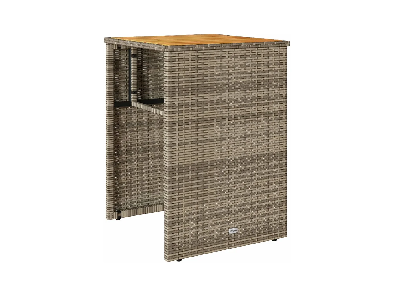 Ensemble de bistro 3 pcs avec coussins gris résine tressée FR72936