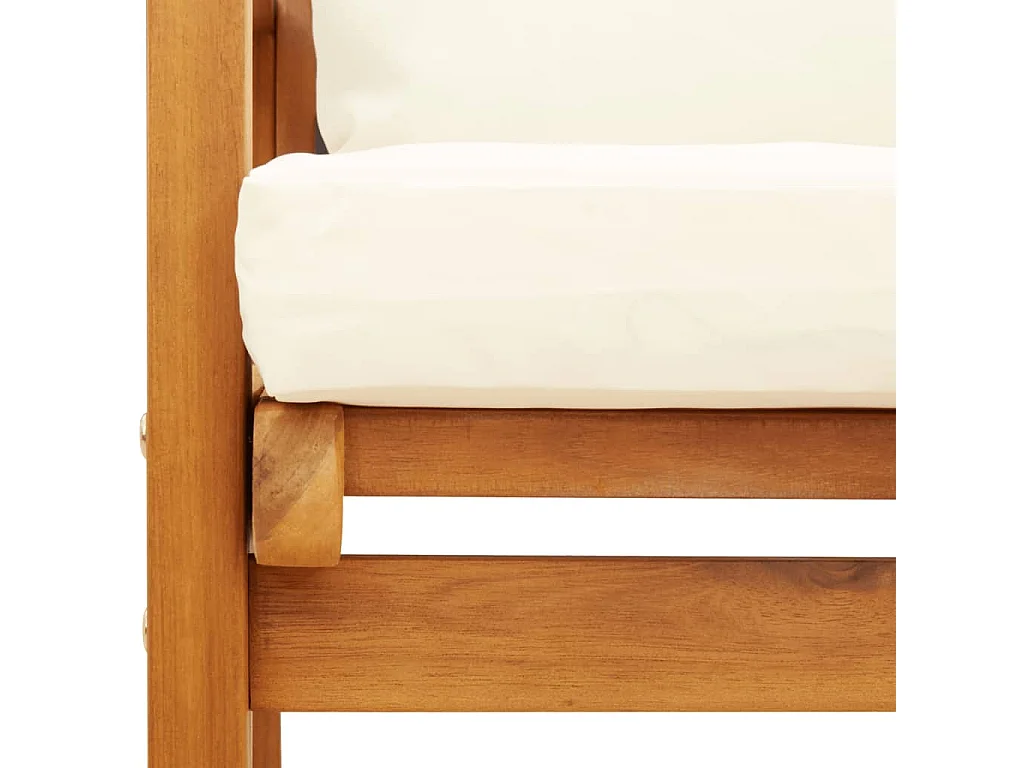 Ensemble de jardin avec coussin bois massif acacia FR64784