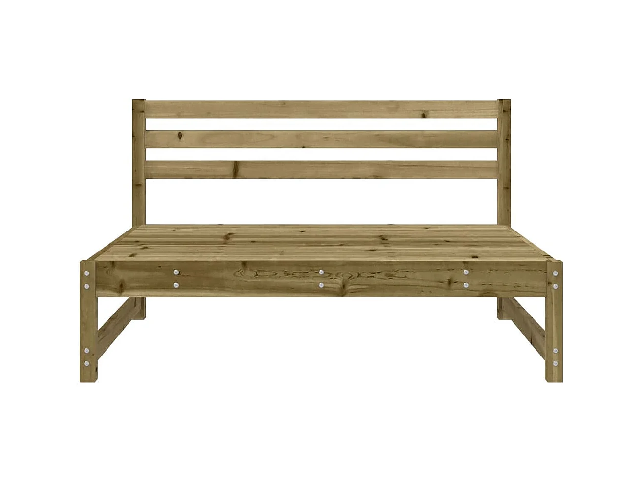 Canapés centraux de jardin 2 pcs 120x80 cm bois de pin imprégné FR77975