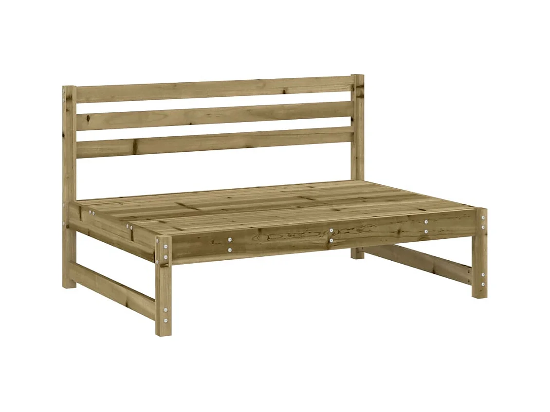 Canapés centraux de jardin 2 pcs 120x80 cm bois de pin imprégné FR77975