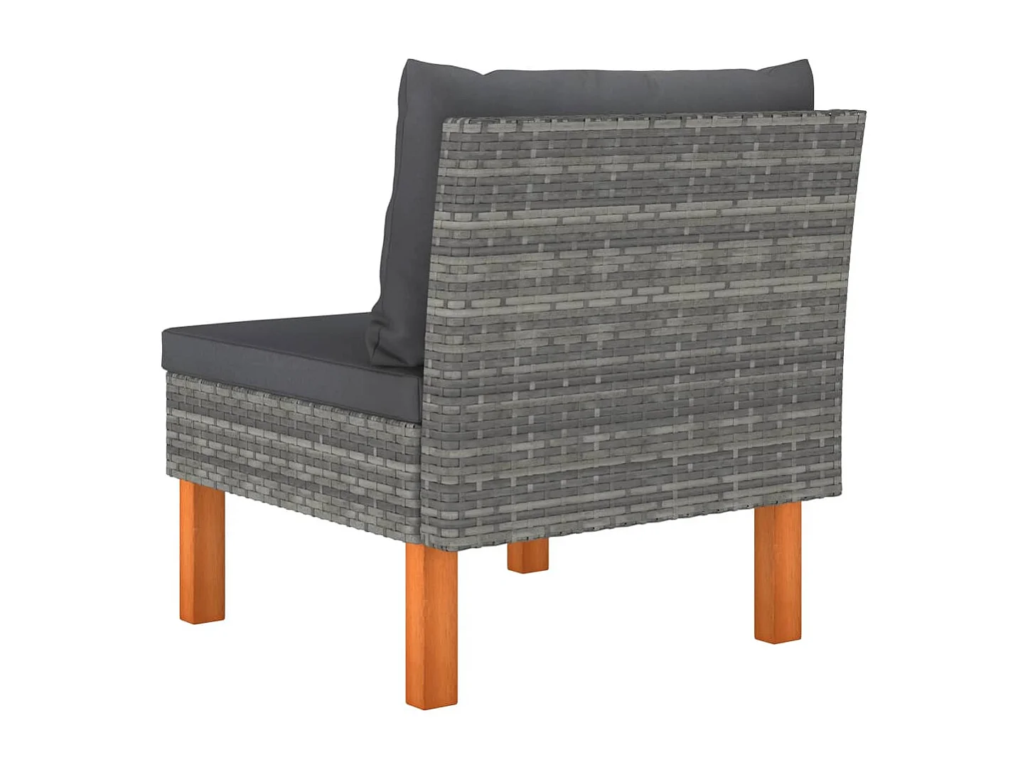 Middenbank poly rattan en massief eucalyptushout BE159291