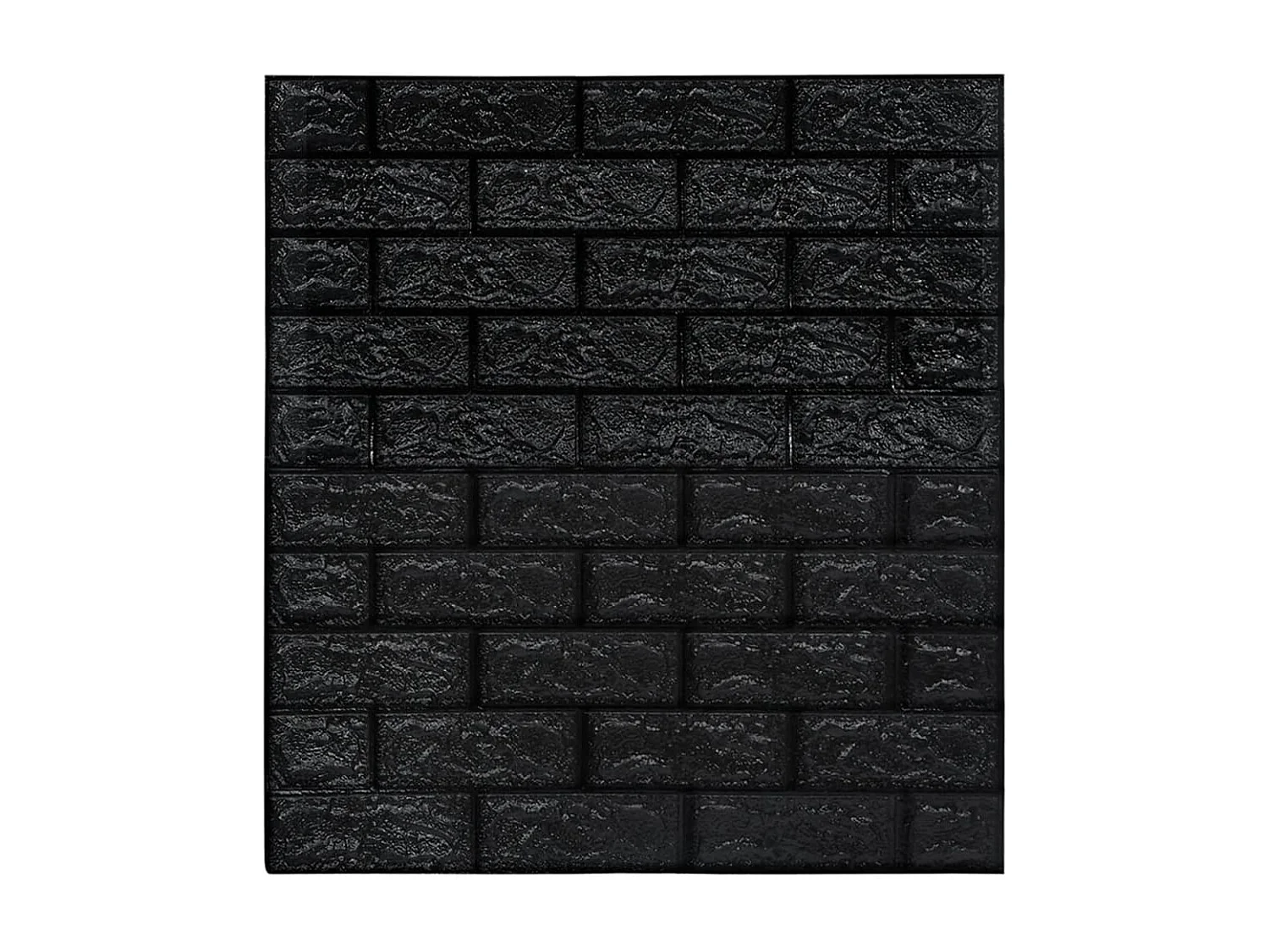 Papel pintado autoadhesivo ladrillos 3D 20 unidades negro ES644975