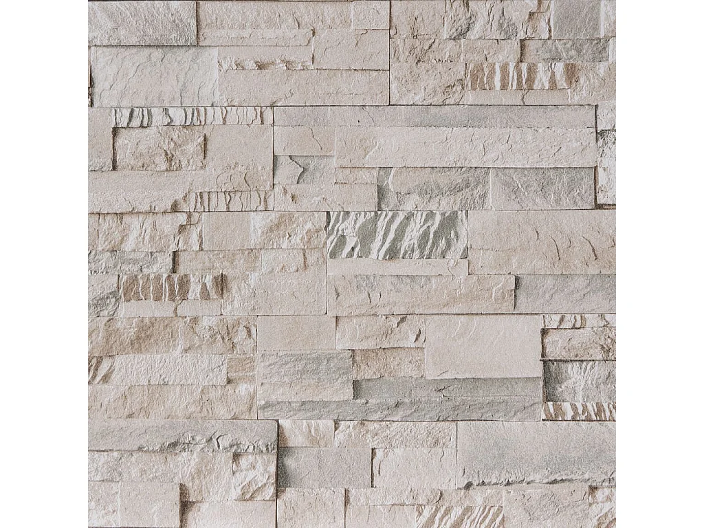 Papier peint 3D aspect de pierre gris beige 10x0,53 m non tissé FR421368