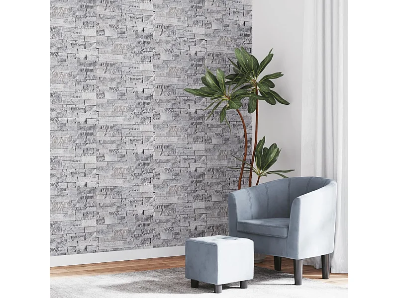 Papel pintado 3D no tejido aspecto piedra gris marrón 10x0,53 m ES684152