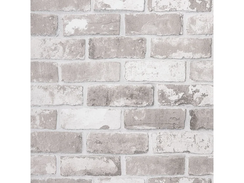 Papier peint 3D motif de brique gris 10x0,53 m non tissé FR143601