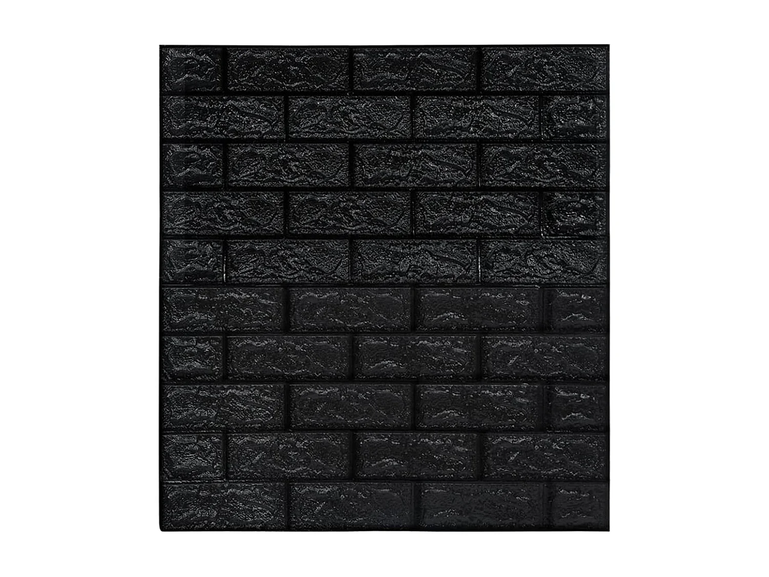 Papier peint 3D autoadhésif Briques 40 pcs Noir FR801372