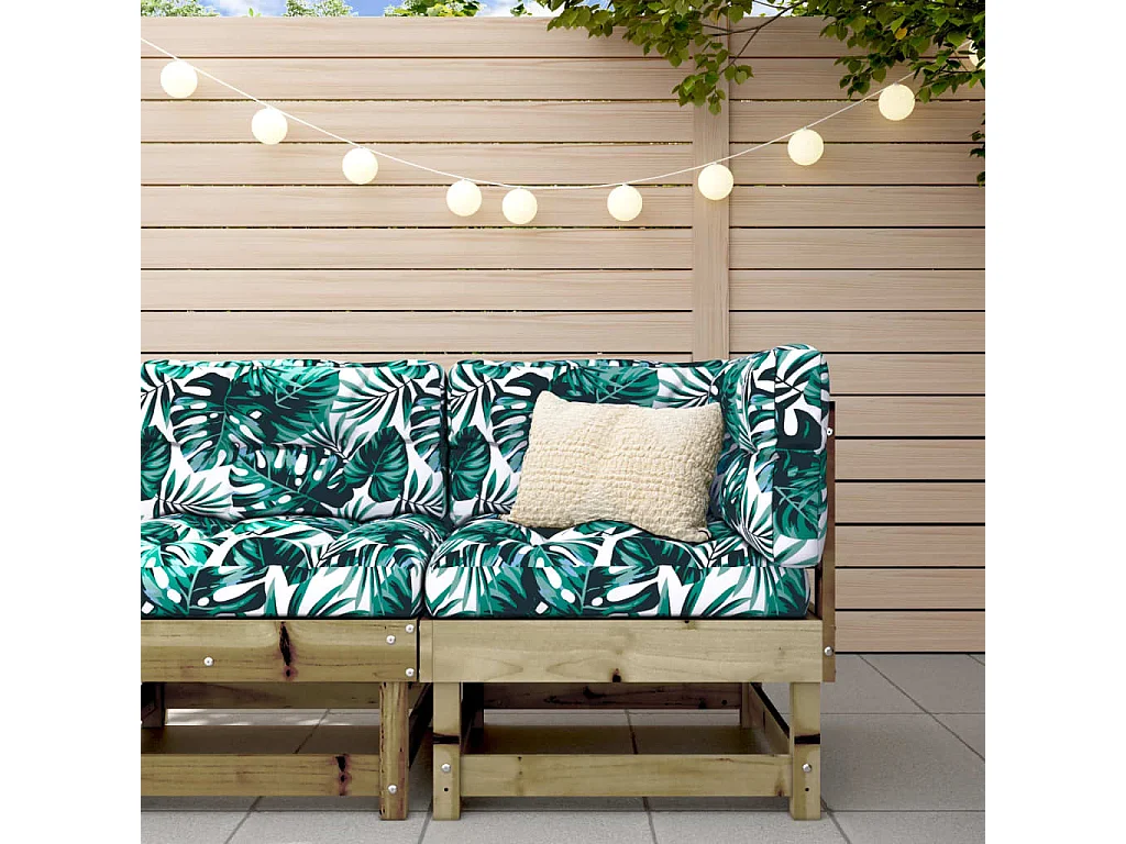 Canapé d'angle de jardin bois de pin imprégné FR98482