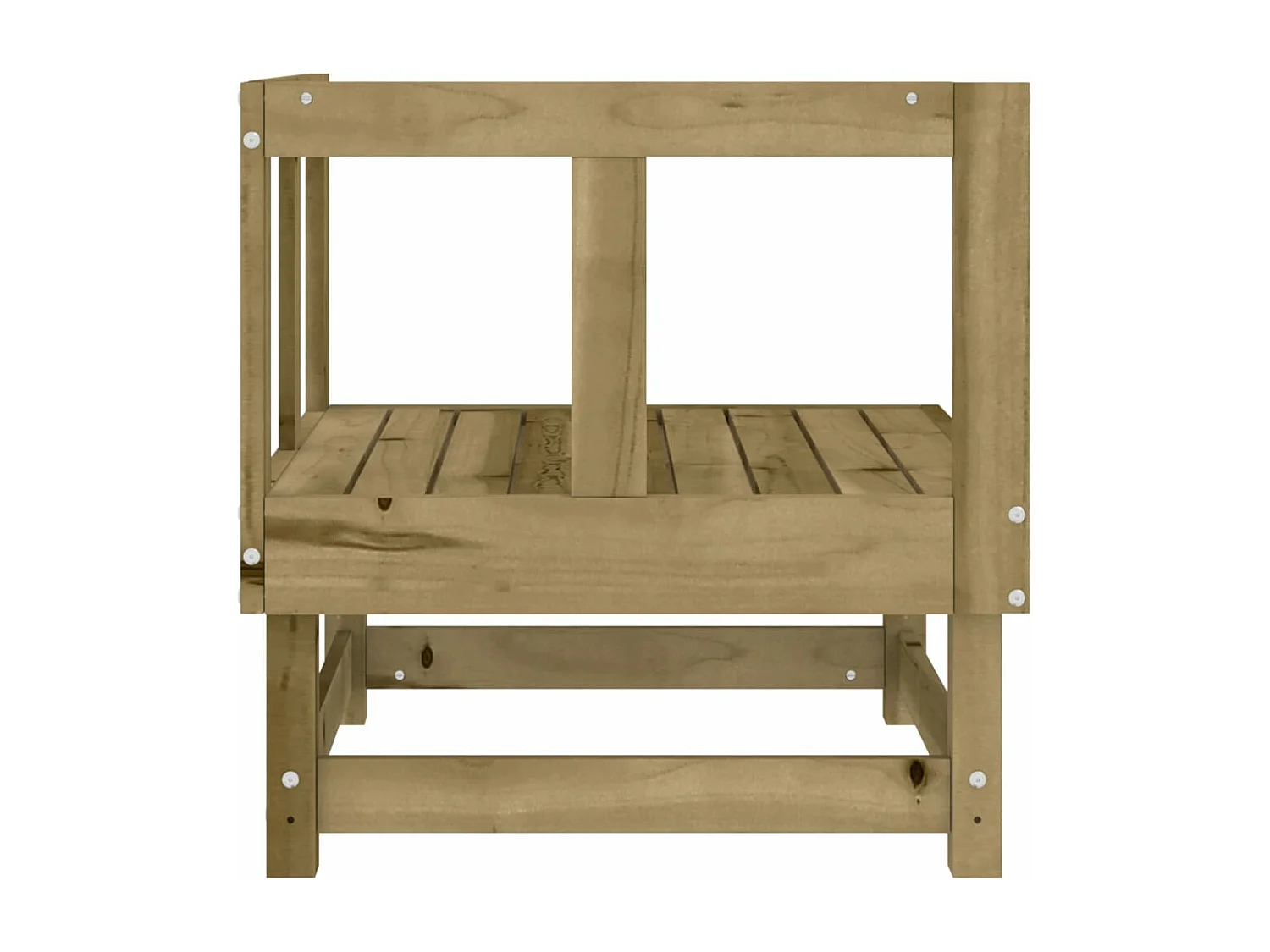 Canapé d'angle de jardin bois de pin imprégné FR98482