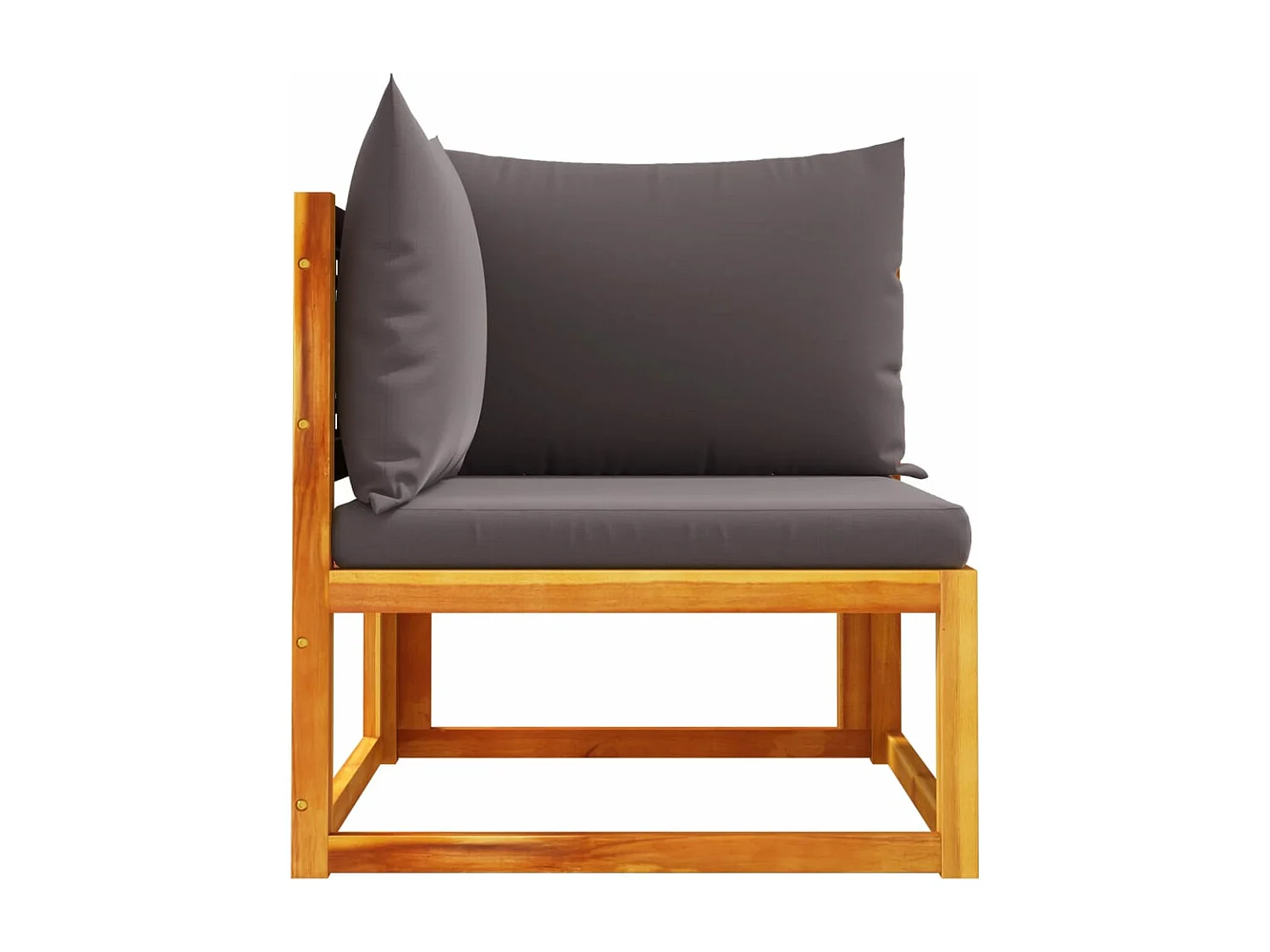 Canapé d'angle de jardin avec coussins bois massif d'acacia FR391383