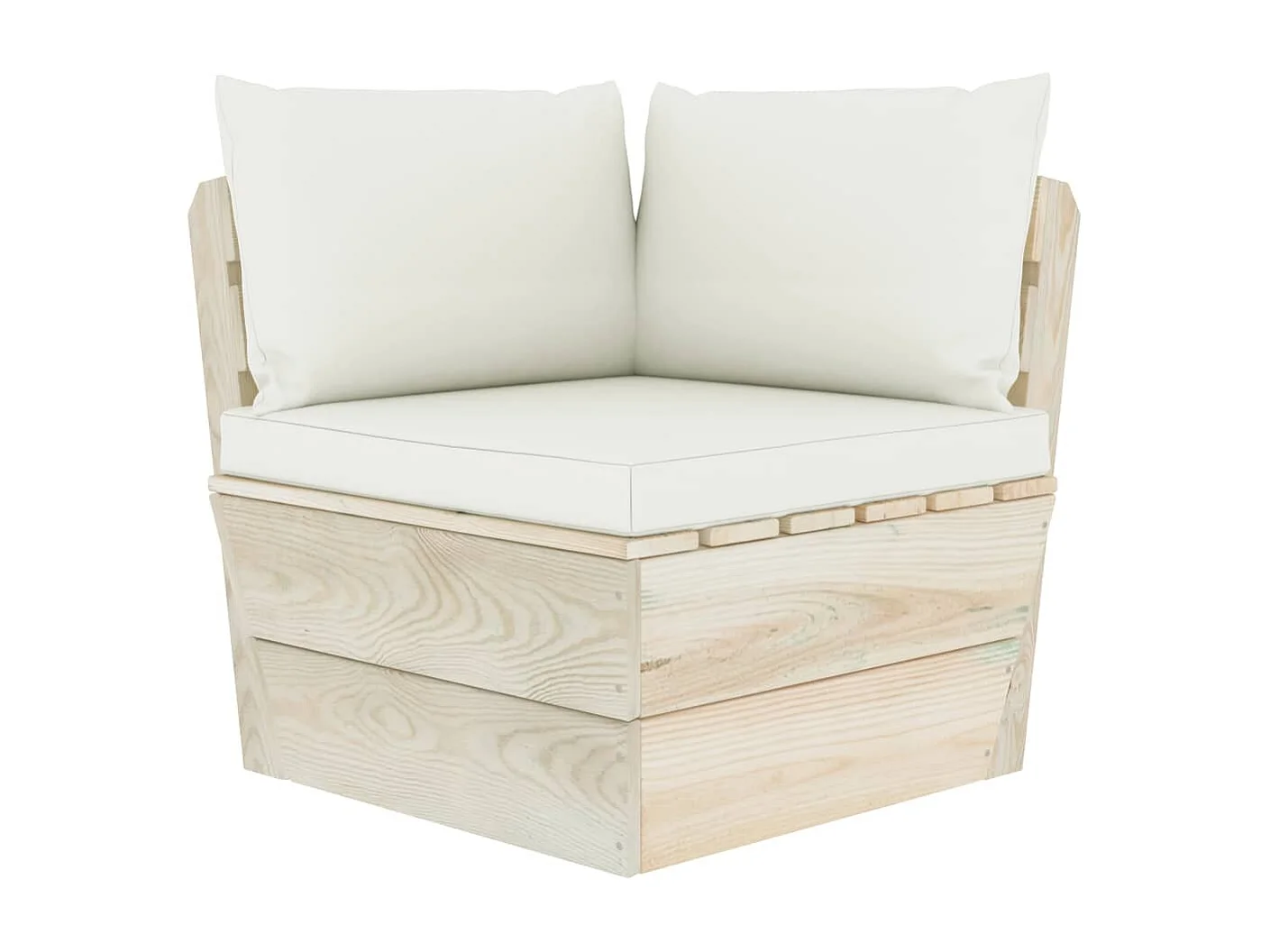 Canapé d'angle palette de jardin avec coussins Épicéa imprégné FR62371